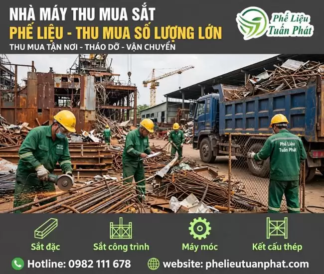 Nhà Máy Thu Mua Sắt Phế Liệu Lớn