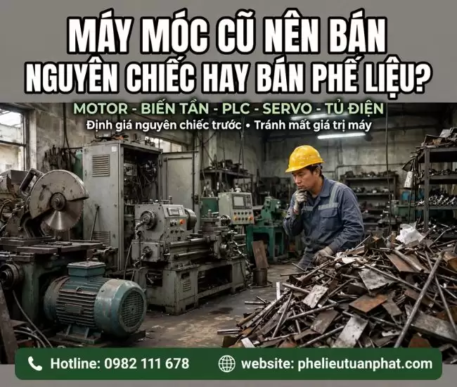 Máy Móc Cũ Nên Bán Nguyên Chiếc Hay Bán Phế Liệu?