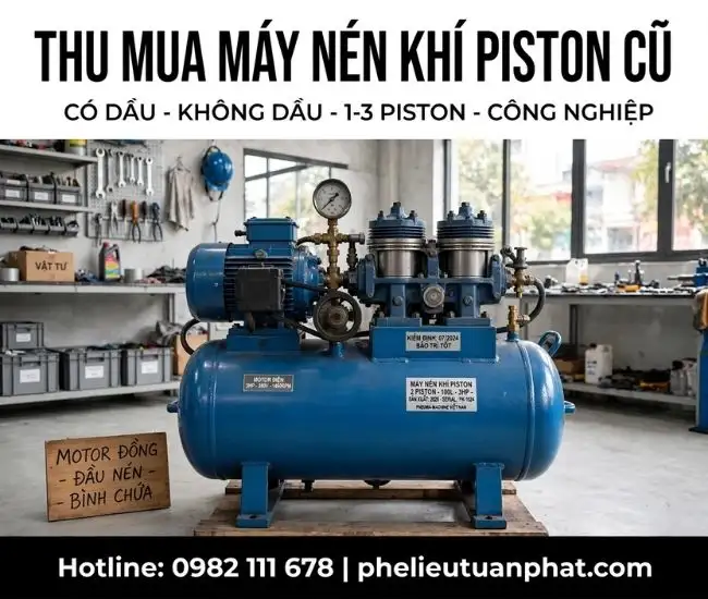 Thu Mua Máy Nén Khí Piston Cũ
