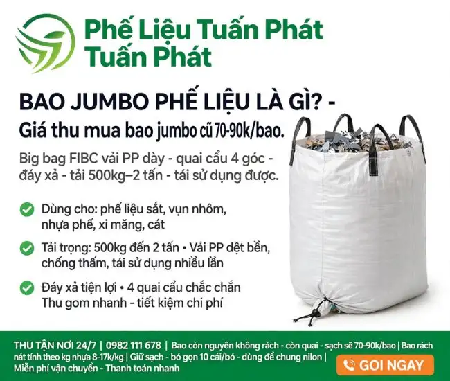 Bao Jumbo Phế Liệu là gì? 1 Bao Jumbo Phế Liệu là gì