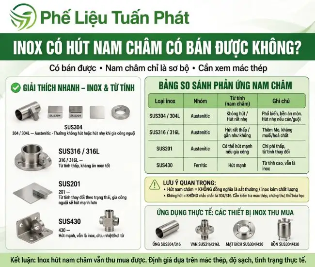 Inox Có Hút Nam Châm Có Bán Được Không? 2 Inox Có Hút Nam Châm Có Bán Được Không?
