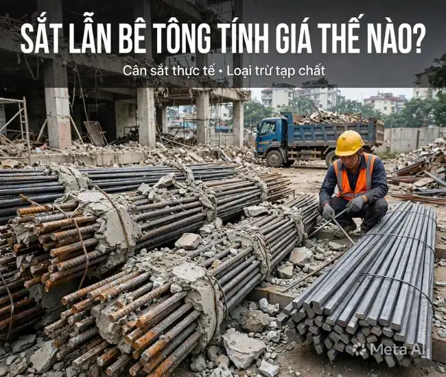 Sắt Lẫn Bê Tông Được Tính Giá Như Thế Nào?
