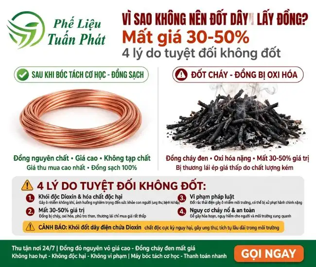 Vì Sao Không Nên Đốt Dây Điện Lấy Đồng? 1 Vì Sao Không Nên Đốt Dây Điện Lấy Đồng?