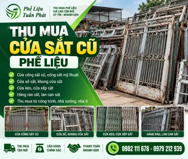 Thu Mua Cửa Sắt Cũ Phế Liệu