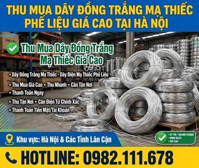 Thu Mua Dây Đồng Trắng Mạ Thiếc Phế Liệu